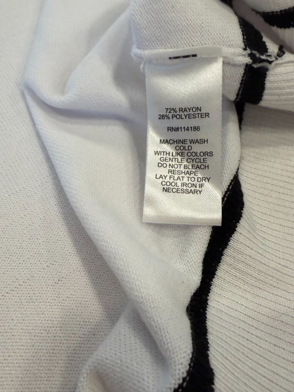 89th + Madison White Open Front Cardigan Sweater Black Trim Plus Size 2X - Picture 5 of 7